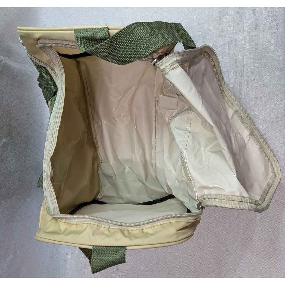 Duffle Bag Unisex Small Tan Good Lightweight Nylon Travel Gym Bag